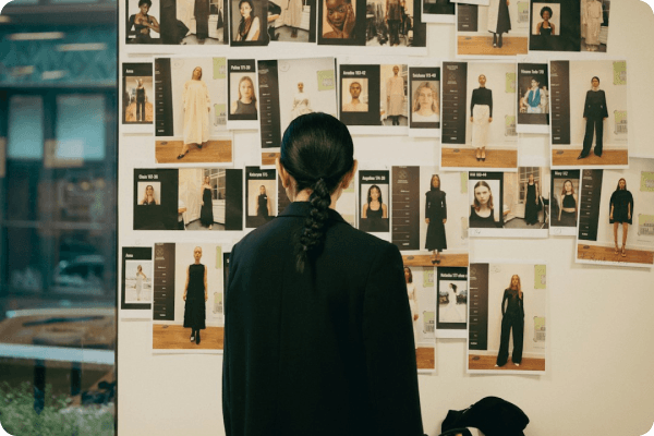Fashion designer working in studio