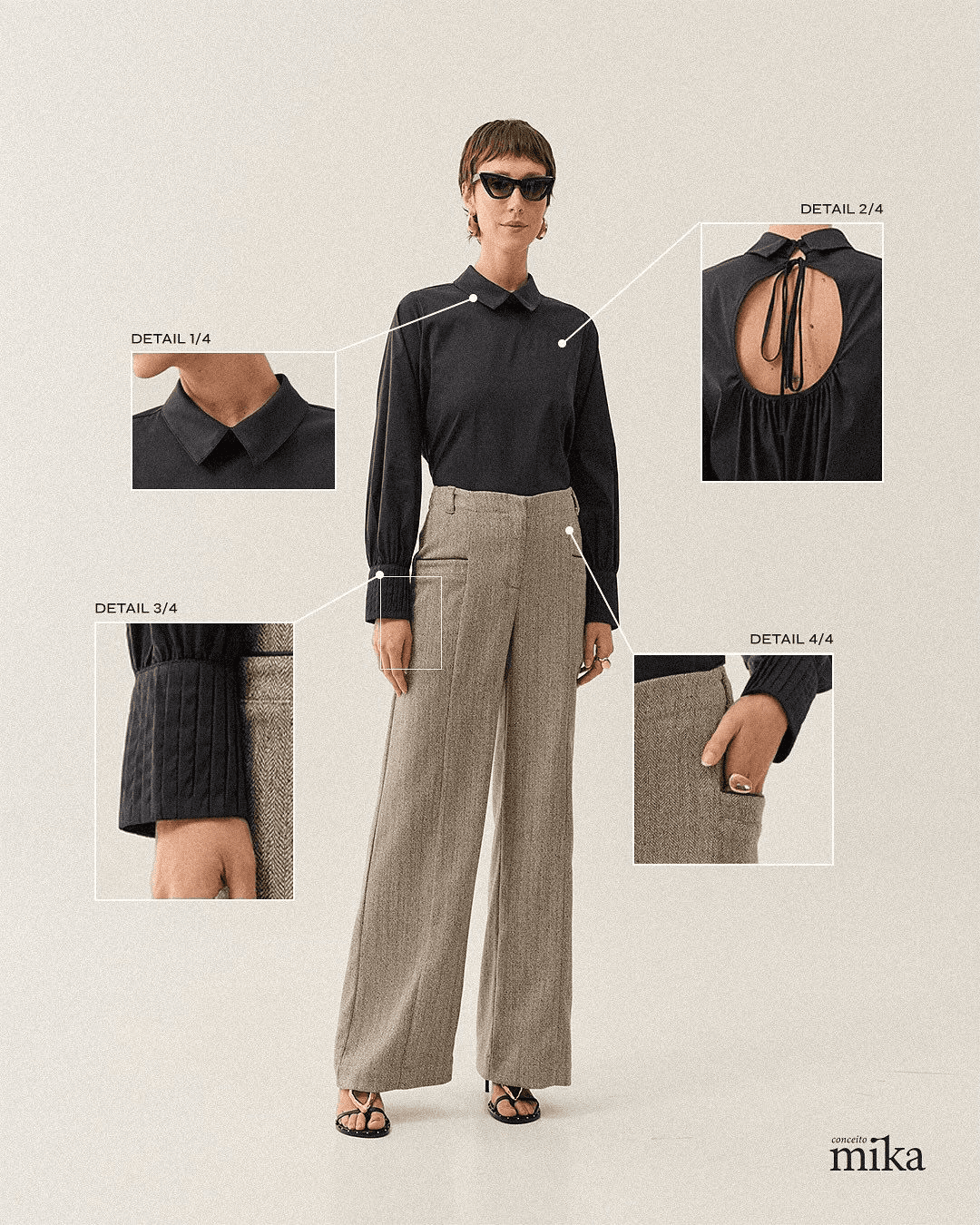 AI virtual try-on outfit detail view